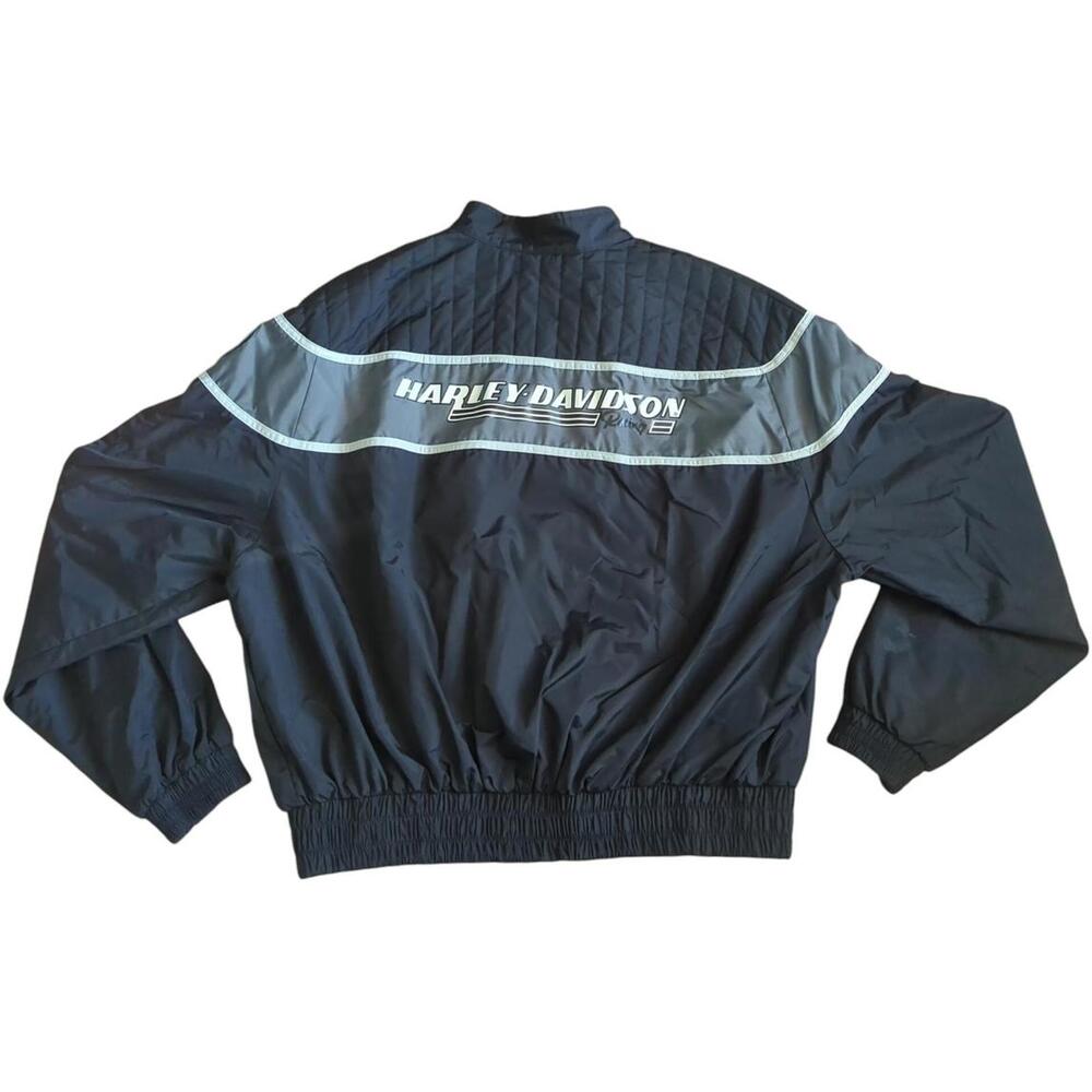 Harley-Davidson Racing Jacket Men's 3XL XXXL 90s Quilted Bomber Screaming Eagle - Picture 2 of 13